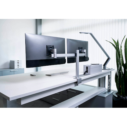 Artikelbild 2 für DURABLE Monitor-Halterung 508523 silber für 2 Monitore, Tischklemme, Artikelnummer 182987