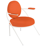 Artikelbild 1 für meet powered by PAPERFLOW Sessel SATURNE rost weiß Kunstleder, 1 St., Artikelnummer 231268