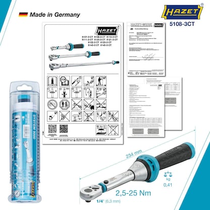 Artikelbild 2 für HAZET Drehmomentschlüssel 1/4