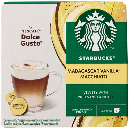 Artikelbild 5 für NESCAFÉ DOLCE GUSTO® STARBUCKS® Macciato Madagascar Vanilla Kaffeekapseln, mild, 6 Portionen, Artikelnummer 613259