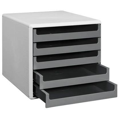 Artikelbild 2 für M&M Schubladenbox dunkelgrau 30050910, DIN A4 mit 5 Schubladen, Artikelnummer 350165