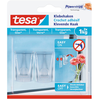 Artikelbild 2 für tesa Klebehaken für max. 1,0 kg 2,0 x 5,5 cm, 2 St., Artikelnummer 387454