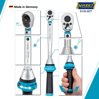 Artikelbild 4 für HAZET Drehmomentschlüssel 3⁄8″ 5110-3CT, Artikelnummer 582399