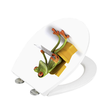 Artikelbild 1 für WENKO WC-Sitz mit Absenkautomatik Frog weiß, grün, Artikelnummer 816484