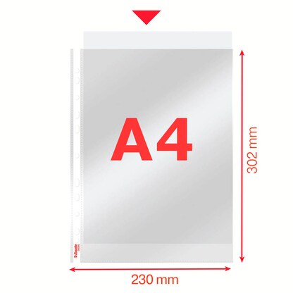 Artikelbild 5 für 100 Esselte Prospekthüllen Standard DIN A4 transparent glasklar 0,05 mm, Artikelnummer 431738