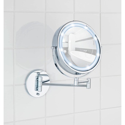 Artikelbild 5 für WENKO Wand-Kosmetikspiegel beleuchtet Lumi silber, Artikelnummer 528842