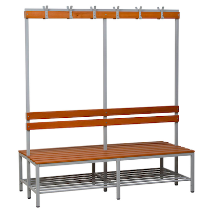 Artikelbild 22 für Gürkan Garderobenbank mit Haken und Schuhrost 107376 grau, buche Holz 200,0 cm, Artikelnummer 562874