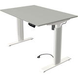 Artikelbild 1 für Kerkmann Move 1 advance elektrisch höhenverstellbarer Schreibtisch lichtgrau rechteckig, T-Fuß-Gestell weiß 120,0 x 80,0 cm, Artikelnummer 265791