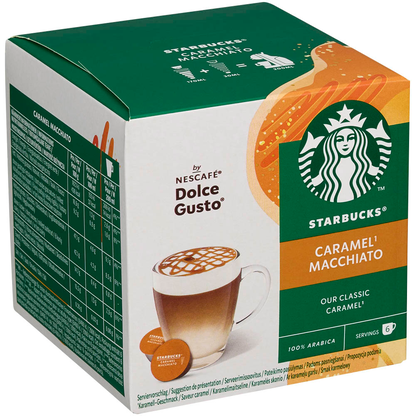 Artikelbild 8 für NESCAFÉ DOLCE GUSTO® STARBUCKS® Caramel Macchiato Our Classic Kaffeekapseln, mild, 6 Portionen, Artikelnummer 612899