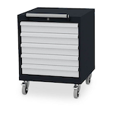 Artikelbild 1 für Simplaflex® Systemeinrichter C-Line Werkstattwagen grau 5 Schubladen, Artikelnummer 683769