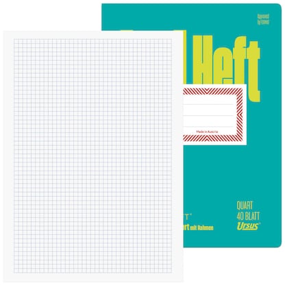 Artikelbild 15 für Ursus Schulheft green Lineatur FX54 kariert quart Rand rundum, 40 Blatt, Artikelnummer 434237