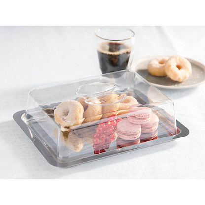 Artikelbild 3 für APS Tablett mit Deckel silber rechteckig 18,0 x 27,0 cm, Artikelnummer 194817