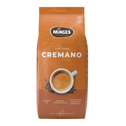 Artikelbild 4 für MINGES Caffe Cremano Kaffeebohnen, Arabica- und Robustabohnen kräftig, 1,0 kg, Artikelnummer 302000