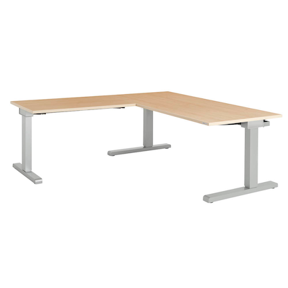 Artikelbild 4 für mauser varitos.c elektrisch höhenverstellbarer Schreibtisch ahorn, alu rechteckig, C-Fuß-Gestell alu 160,0 x 80,0 cm, Artikelnummer 272745