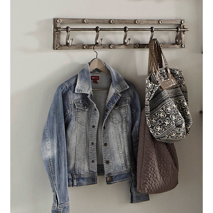 Artikelbild 2 für HAKU Möbel Wandgarderobe 15890 anthrazit Metall 5 Haken 73,0 x 15,0 cm, Artikelnummer 551123