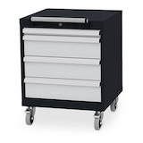 Artikelbild 1 für Simplaflex® Systemeinrichter C-Line Werkstattwagen grau 4 Schubladen, Artikelnummer 683886