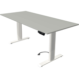 Artikelbild 1 für Kerkmann Move 1 advance elektrisch höhenverstellbarer Schreibtisch lichtgrau rechteckig, T-Fuß-Gestell weiß 180,0 x 80,0 cm, Artikelnummer 265787