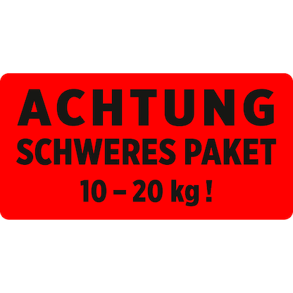 Artikelbild 2 für 200 AVERY Zweckform Warnetiketten rot »ACHTUNG SCHWERES PAKET 10-20 kg!« 100,0 x 50,0 mm, Artikelnummer 609398