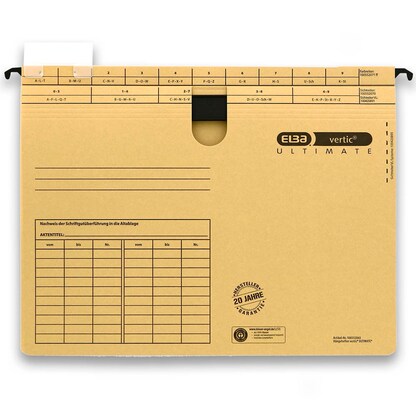 Artikelbild 6 für 25 ELBA Hängehefter vertic ULTIMATE Karton naturbraun 1 x kaufmännische BZ-Heftung, Artikelnummer 393959