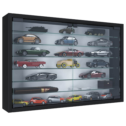 Artikelbild 2 für VCM my home Mandosa XL Hängevitrine schwarz 6 Fachböden, Artikelnummer 911903