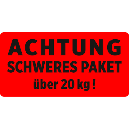Artikelbild 2 für 200 AVERY Zweckform Warnetiketten rot »ACHTUNG SCHWERES PAKET über 20 kg!« 100,0 x 50,0 mm, Artikelnummer 609402