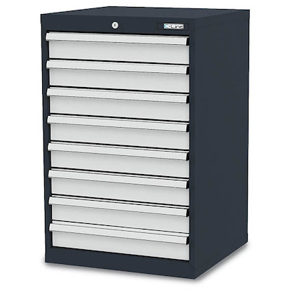 Artikelbild für Simplaflex® Systemeinrichter C-Line Schubladenschrank anthrazit 8 Schubladen 60,0 x 57,5 x 92,0 cm, Artikelnummer 683619