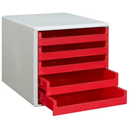Artikelbild 2 für M&M Schubladenbox rot 30050906, DIN A4 mit 5 Schubladen, Artikelnummer 430926