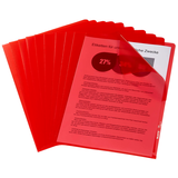 Artikelbild 1 für 100 LEITZ Sichthüllen 4000 DIN A4 rot genarbt 0,13 mm, Artikelnummer 944488