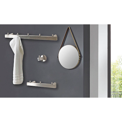 Artikelbild 2 für HAKU Möbel Wandgarderobe 16744 silber Metall 3 Haken 26,0 x 4,0 cm, Artikelnummer 551194