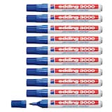 Artikelbild 1 für AKTION: edding 3000 Permanentmarker blau 1,5 - 3,0 mm, 10 St., Artikelnummer 103176