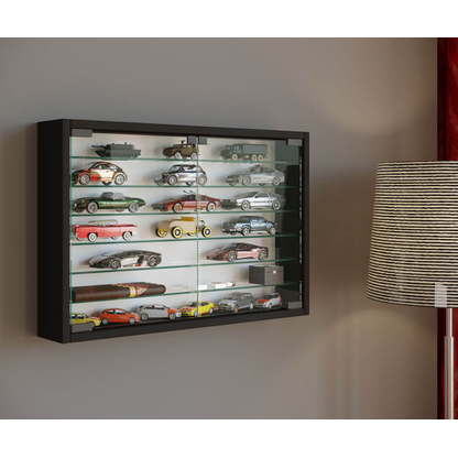 Artikelbild 5 für VCM my home Mandosa XL Hängevitrine schwarz 6 Fachböden, Artikelnummer 911903