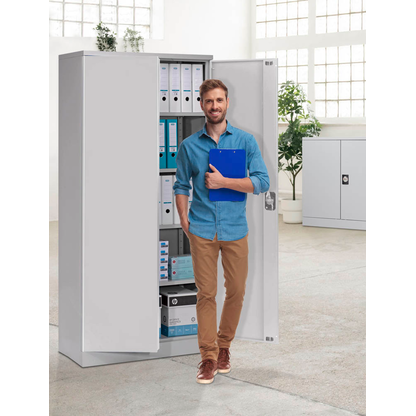 Artikelbild 11 für AKTION: Gürkan Stahlschrank 100064 lichtgrau 92,0 x 42,0 x 195,0 cm, zerlegt, Artikelnummer 118253