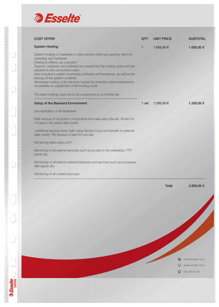 Artikelbild 11 für 100 Esselte Prospekthüllen Standard DIN A4 transparent glasklar 0,05 mm, Artikelnummer 431738