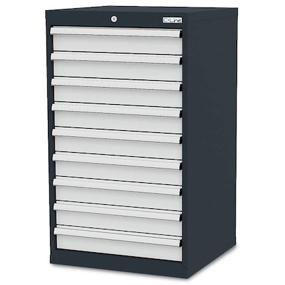 Artikelbild für Simplaflex® Systemeinrichter C-Line Schubladenschrank anthrazit 9 Schubladen 60,0 x 57,5 x 102,0 cm, Artikelnummer 683708