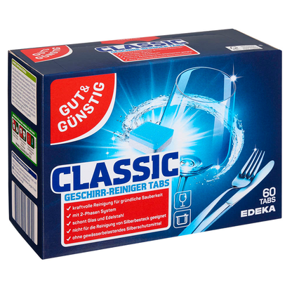Artikelbild 2 für GUT&GÜNSTIG CLASSIC Spülmaschinentabs 60 St., Artikelnummer 988541