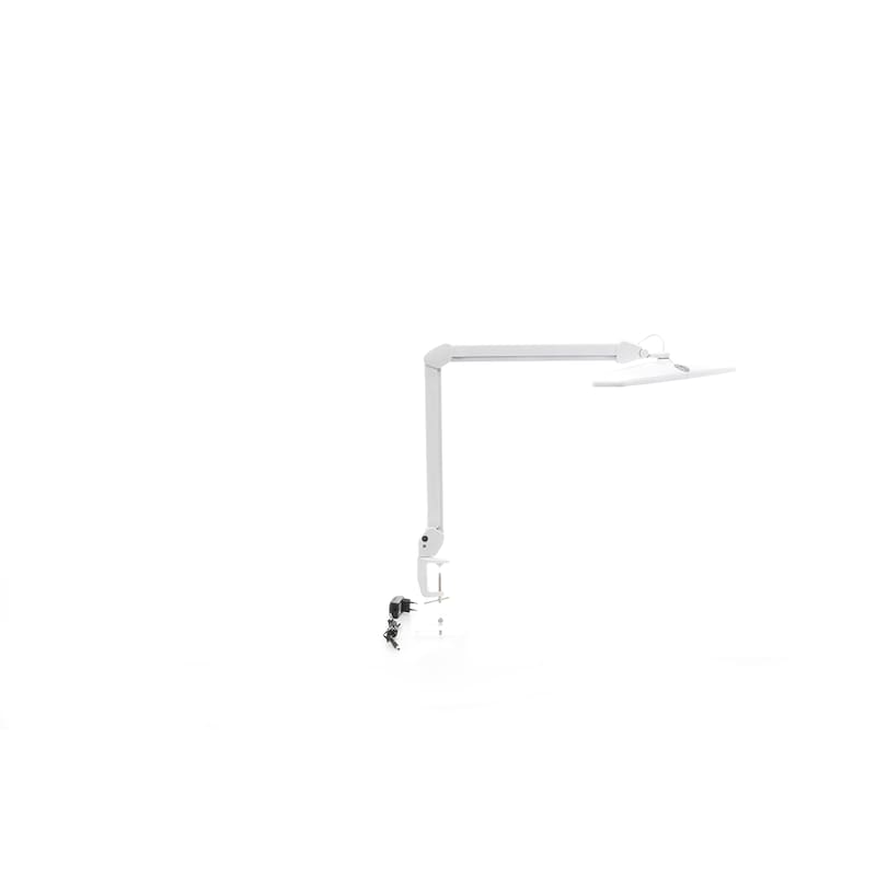 360-Grad-Artikelbild für MAUL MAULwork Schreibtischlampe weiß 20 W mit Tischklemme, Artikelnummer 119805