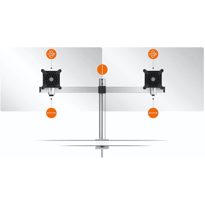 Artikelbild 8 für DURABLE Monitor-Halterung 508523 silber für 2 Monitore, Tischklemme, Artikelnummer 182987