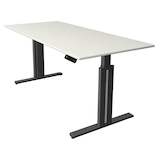 Artikelbild 1 für Kerkmann Move 3 elegant elektrisch höhenverstellbarer Schreibtisch weiß rechteckig, T-Fuß-Gestell grau 180,0 x 80,0 cm, Artikelnummer 488033