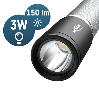 Artikelbild 2 für ANSMANN Daily Use 150B LED Taschenlampe silber, 150 Lumen, Artikelnummer 847432