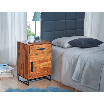 Artikelbild 3 für WOHNLING Nachttisch Massivholz sheesham 35,0 x 45,0 x 65,0 cm, Artikelnummer 166669