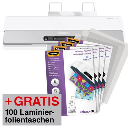 Artikelbild 23 für AKTION: Fellowes Amaris A3 Laminiergerät bis DIN A3 + GRATIS 100 Laminierfolien, DIN A4, 80 micron, glänzend, Artikelnummer 253528