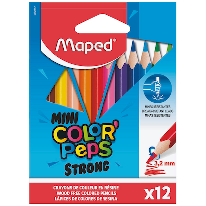 Artikelbild 14 für maped COLOR'PEPS STRONG Buntstifte farbsortiert, 12 St., Artikelnummer 303307