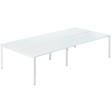 Artikelbild 1 für PAPERFLOW easyDesk Doppelschreibtisch weiß rechteckig, 4-Fuß-Gestell weiß 320,0 x 166,0 cm, Artikelnummer 527933
