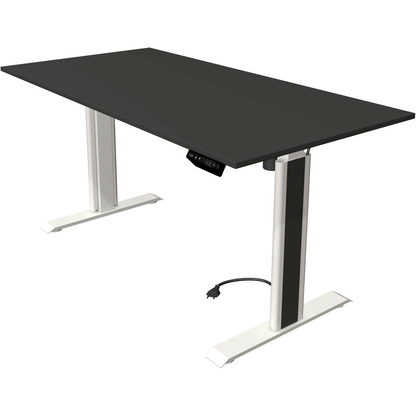 Artikelbild für Kerkmann Move 1 advance elektrisch höhenverstellbarer Schreibtisch anthrazit rechteckig, T-Fuß-Gestell weiß 160,0 x 80,0 cm, Artikelnummer 265896