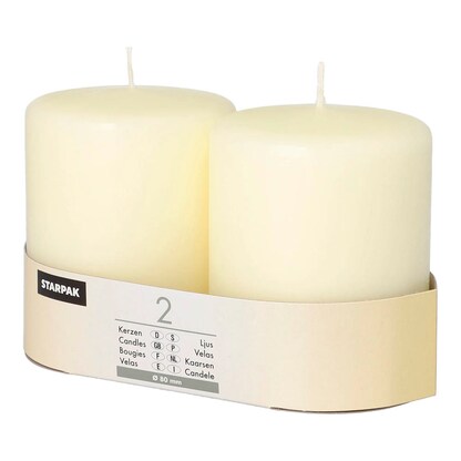 Artikelbild für 2 STARPAK Kerzen elfenbein, Artikelnummer 514024