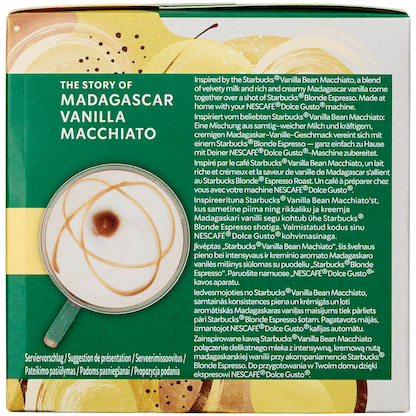 Artikelbild 7 für NESCAFÉ DOLCE GUSTO® STARBUCKS® Macciato Madagascar Vanilla Kaffeekapseln, mild, 6 Portionen, Artikelnummer 613259