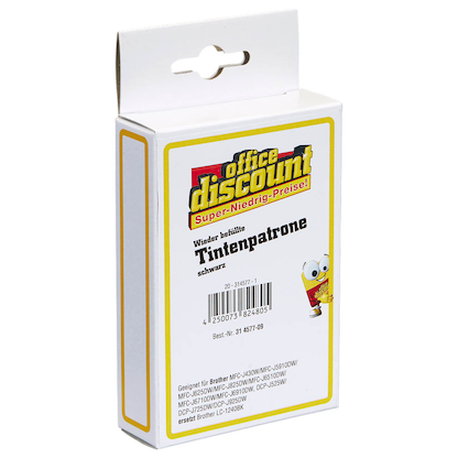 Artikelbild 2 für office discount schwarz Druckerpatrone kompatibel zu brother LC-1240BK, Artikelnummer 314577