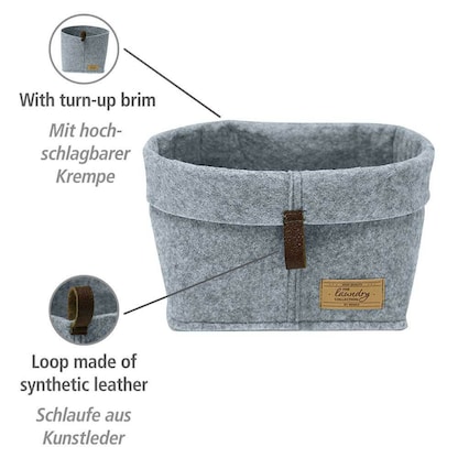 Artikelbild 2 für WENKO Feli Aufbewahrungskörbe-Set grau, Artikelnummer 806394