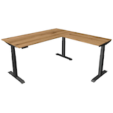 Artikelbild 1 für Kerkmann Move 4 elektrisch höhenverstellbarer Schreibtisch eiche rechteckig, T-Fuß-Gestell grau 180,0 x 180,0 cm, Artikelnummer 997831