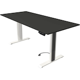 Artikelbild 1 für Kerkmann Move 1 advance elektrisch höhenverstellbarer Schreibtisch anthrazit rechteckig, T-Fuß-Gestell weiß 180,0 x 80,0 cm, Artikelnummer 266009